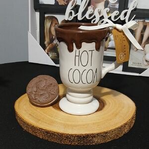 Rae Dunn Chocolate Drip Hot Cocoa Mug NWT